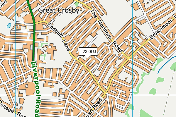 L23 0UJ map - OS VectorMap District (Ordnance Survey)