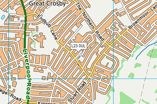 L23 0UL map - OS VectorMap District (Ordnance Survey)