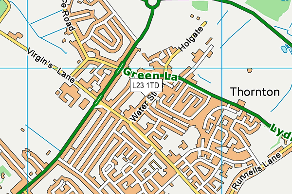 L23 1TD map - OS VectorMap District (Ordnance Survey)