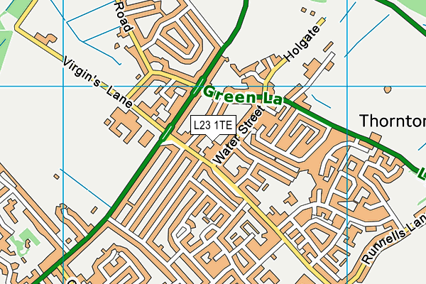 L23 1TE map - OS VectorMap District (Ordnance Survey)