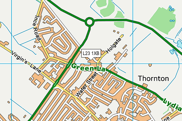 L23 1XB map - OS VectorMap District (Ordnance Survey)