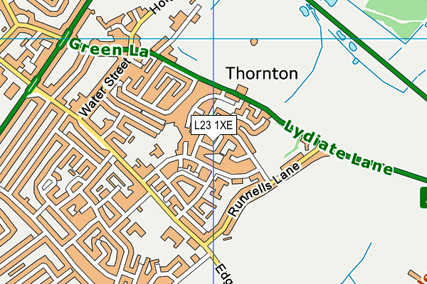 L23 1XE map - OS VectorMap District (Ordnance Survey)