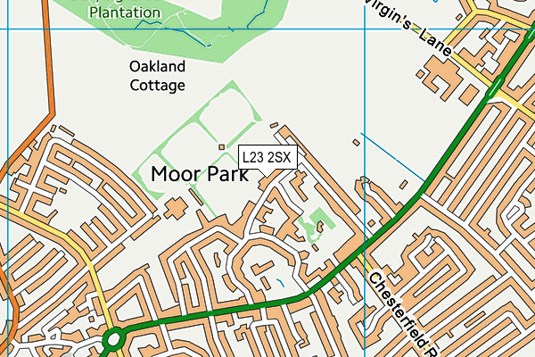 The Northern Club map (L23 2SX) - OS VectorMap District (Ordnance Survey)