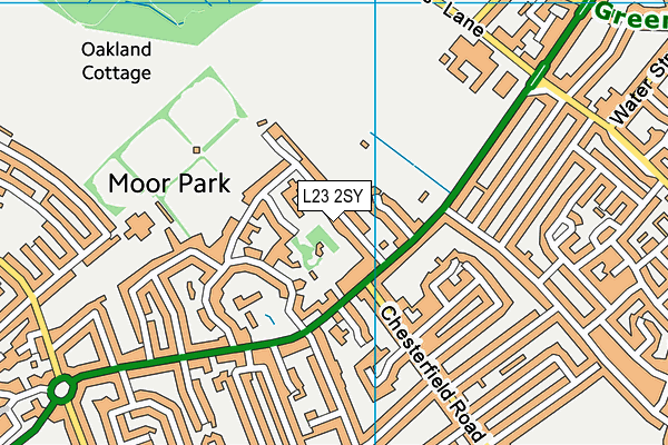 L23 2SY map - OS VectorMap District (Ordnance Survey)