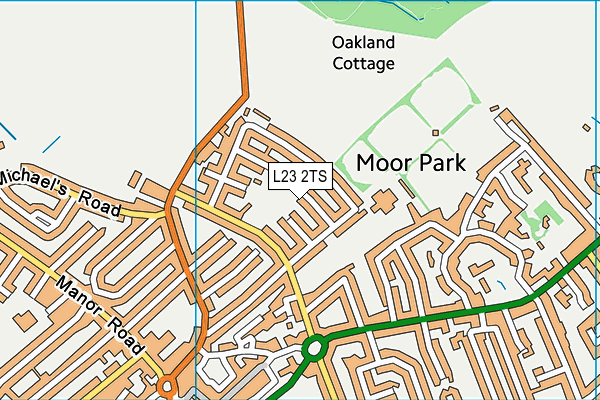 L23 2TS map - OS VectorMap District (Ordnance Survey)