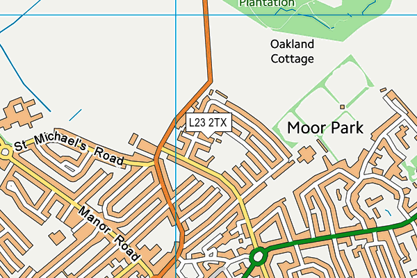 L23 2TX map - OS VectorMap District (Ordnance Survey)