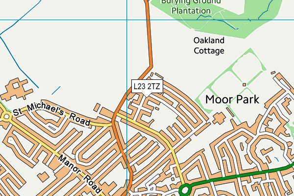 L23 2TZ map - OS VectorMap District (Ordnance Survey)