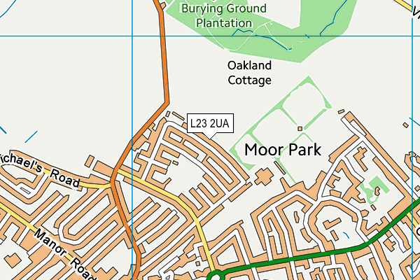 L23 2UA map - OS VectorMap District (Ordnance Survey)