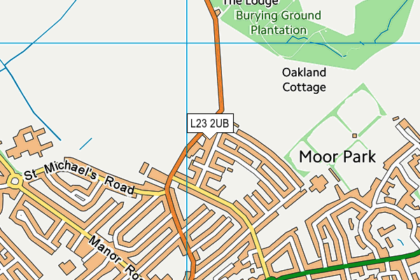 L23 2UB map - OS VectorMap District (Ordnance Survey)