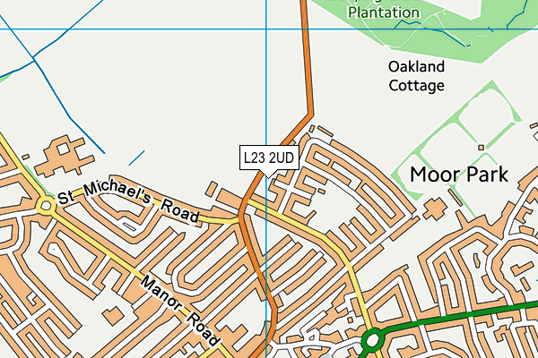 L23 2UD map - OS VectorMap District (Ordnance Survey)