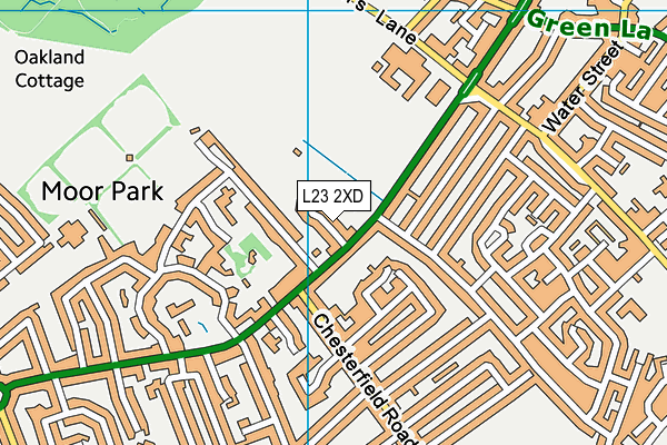 L23 2XD map - OS VectorMap District (Ordnance Survey)