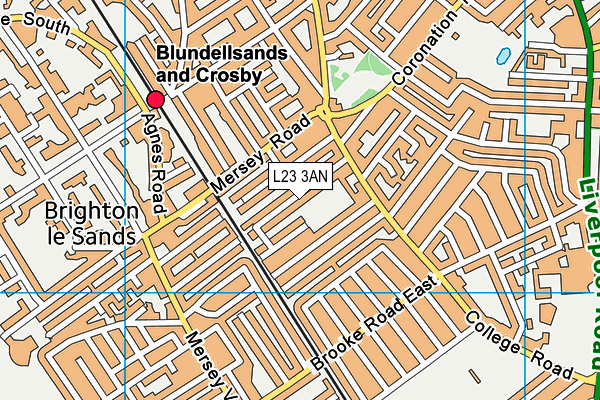 L23 3AN map - OS VectorMap District (Ordnance Survey)