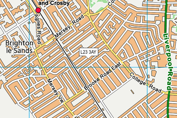 L23 3AY map - OS VectorMap District (Ordnance Survey)