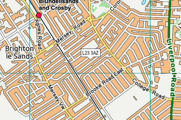 L23 3AZ map - OS VectorMap District (Ordnance Survey)