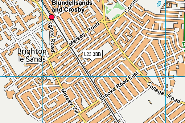 L23 3BB map - OS VectorMap District (Ordnance Survey)