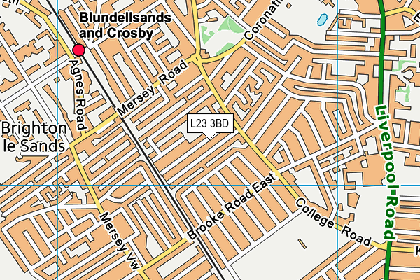L23 3BD map - OS VectorMap District (Ordnance Survey)
