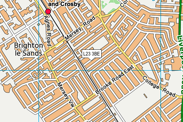 L23 3BE map - OS VectorMap District (Ordnance Survey)