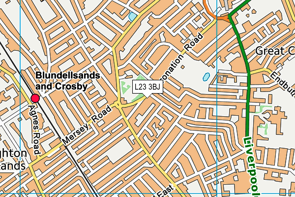 L23 3BJ map - OS VectorMap District (Ordnance Survey)