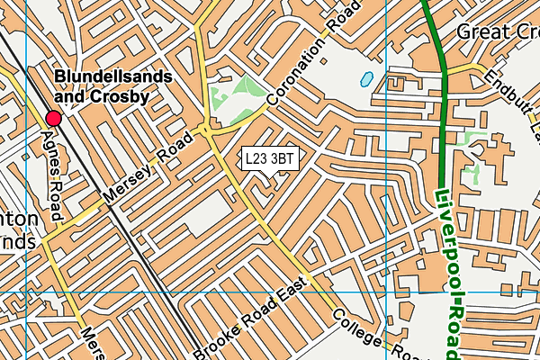 L23 3BT map - OS VectorMap District (Ordnance Survey)