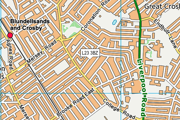 L23 3BZ map - OS VectorMap District (Ordnance Survey)