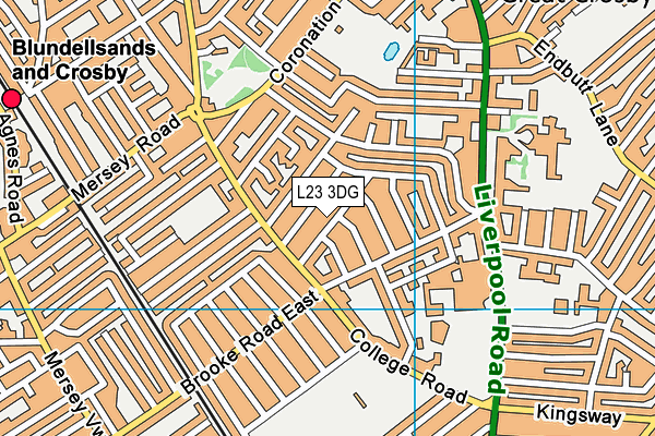 L23 3DG map - OS VectorMap District (Ordnance Survey)