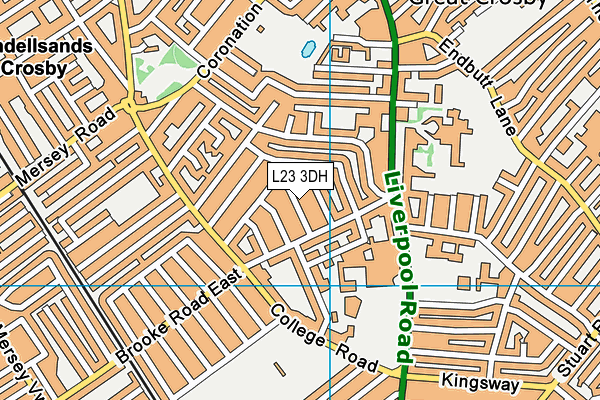 L23 3DH map - OS VectorMap District (Ordnance Survey)