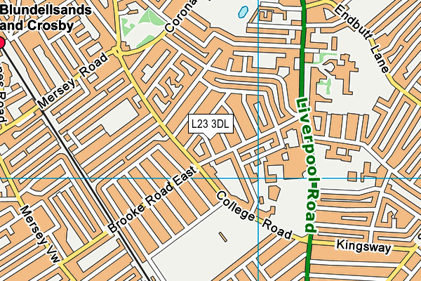 L23 3DL map - OS VectorMap District (Ordnance Survey)