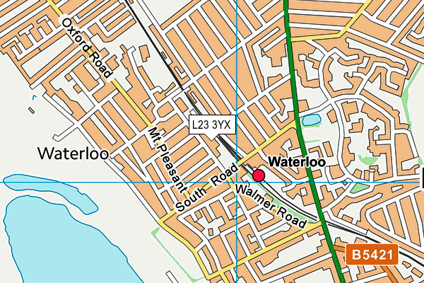 L23 3YX map - OS VectorMap District (Ordnance Survey)