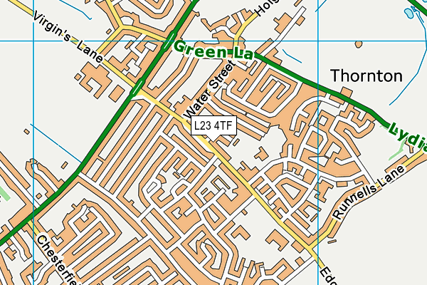 Thornton Primary School (Closed) map (L23 4TF) - OS VectorMap District (Ordnance Survey)