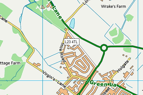 L23 4TL map - OS VectorMap District (Ordnance Survey)