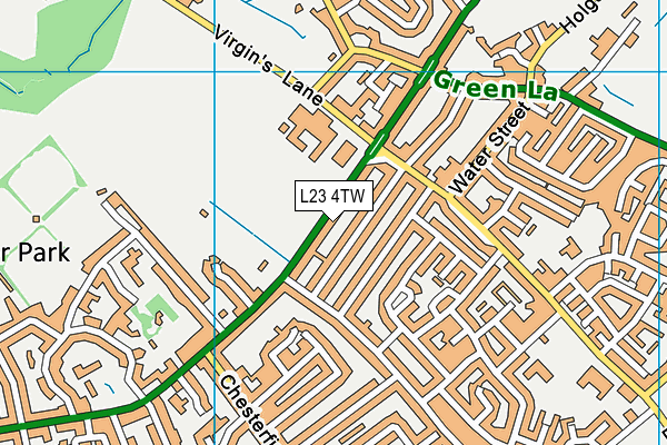 L23 4TW map - OS VectorMap District (Ordnance Survey)