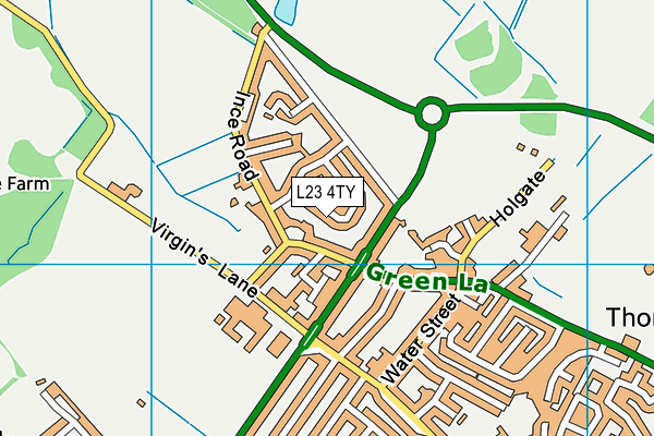 L23 4TY map - OS VectorMap District (Ordnance Survey)