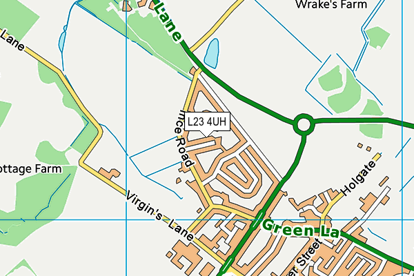 L23 4UH map - OS VectorMap District (Ordnance Survey)