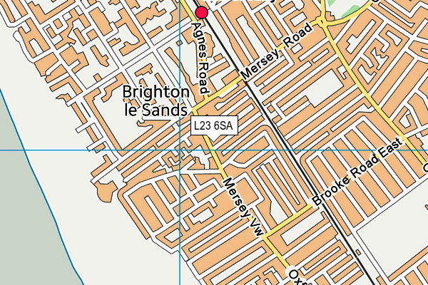 L23 6SA map - OS VectorMap District (Ordnance Survey)
