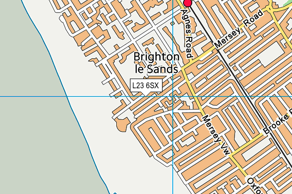 Crosby Leisure Centre map (L23 6SX) - OS VectorMap District (Ordnance Survey)