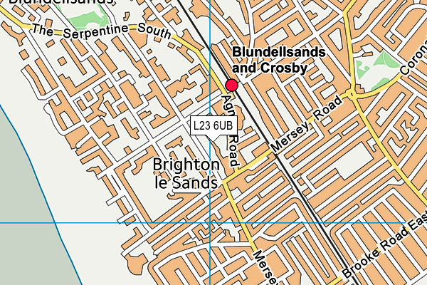 L23 6UB map - OS VectorMap District (Ordnance Survey)