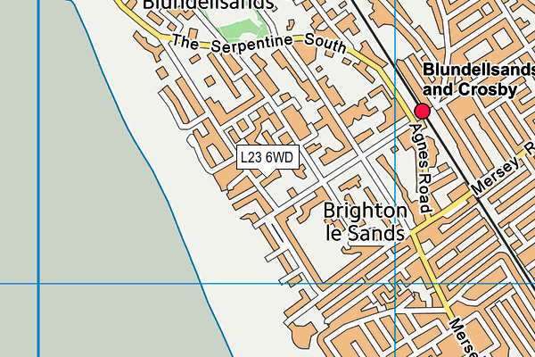 L23 6WD map - OS VectorMap District (Ordnance Survey)