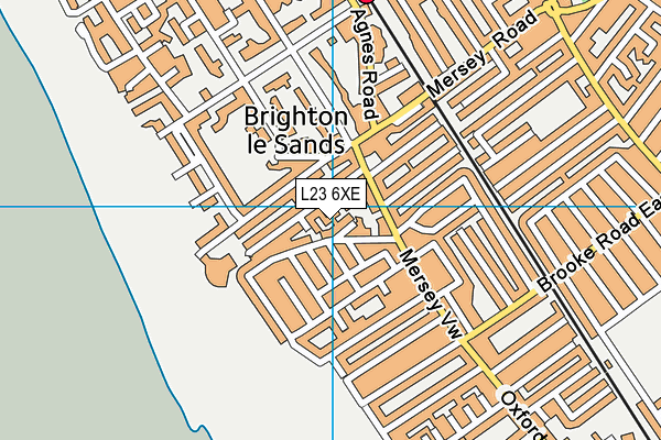 L23 6XE map - OS VectorMap District (Ordnance Survey)