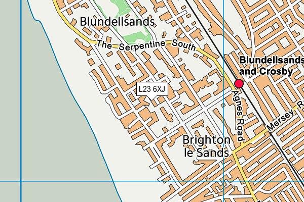 L23 6XJ map - OS VectorMap District (Ordnance Survey)
