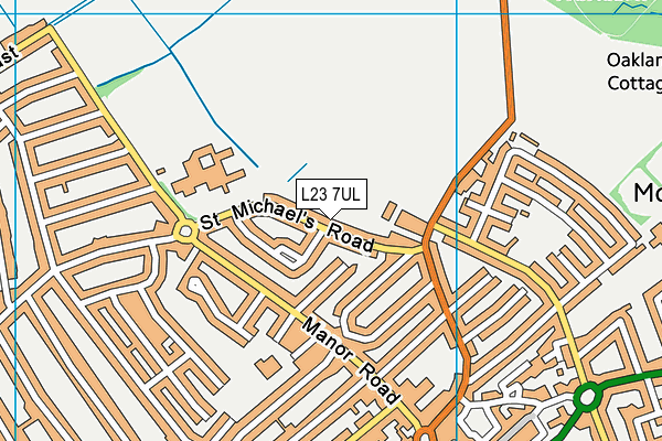 St Michael's Church of England High School map (L23 7UL) - OS VectorMap District (Ordnance Survey)