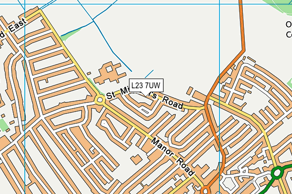 L23 7UW map - OS VectorMap District (Ordnance Survey)