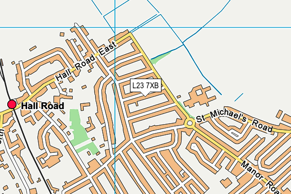 L23 7XB map - OS VectorMap District (Ordnance Survey)