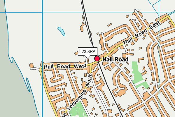 L23 8RA map - OS VectorMap District (Ordnance Survey)