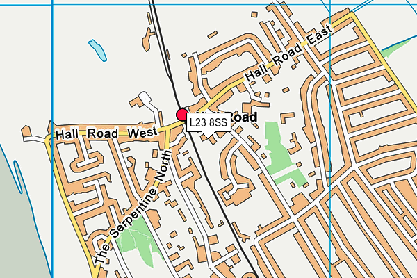 L23 8SS map - OS VectorMap District (Ordnance Survey)