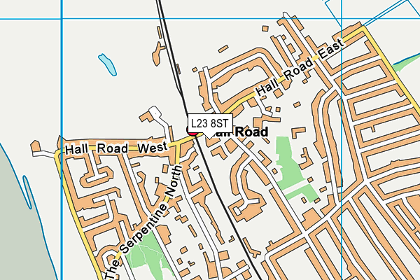 L23 8ST map - OS VectorMap District (Ordnance Survey)