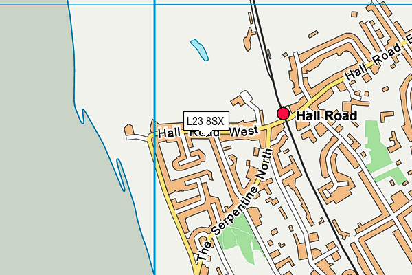 L23 8SX map - OS VectorMap District (Ordnance Survey)