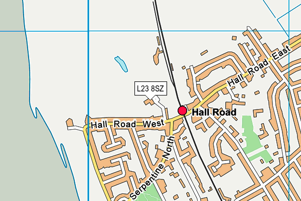 West Lancashire Golf Club map (L23 8SZ) - OS VectorMap District (Ordnance Survey)