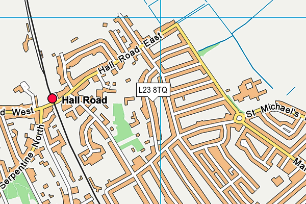 L23 8TQ map - OS VectorMap District (Ordnance Survey)