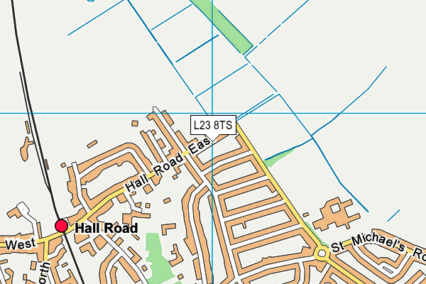 L23 8TS map - OS VectorMap District (Ordnance Survey)
