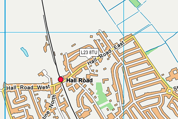 L23 8TU map - OS VectorMap District (Ordnance Survey)